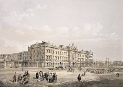 Buckingham Palace, graviert von Thomas Picken, veröffentlicht 1852 von Lloyd Bros. und Co. von Edmund Walker